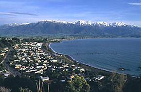 Kaikoura and Snowcapped Kaikoura Ranges