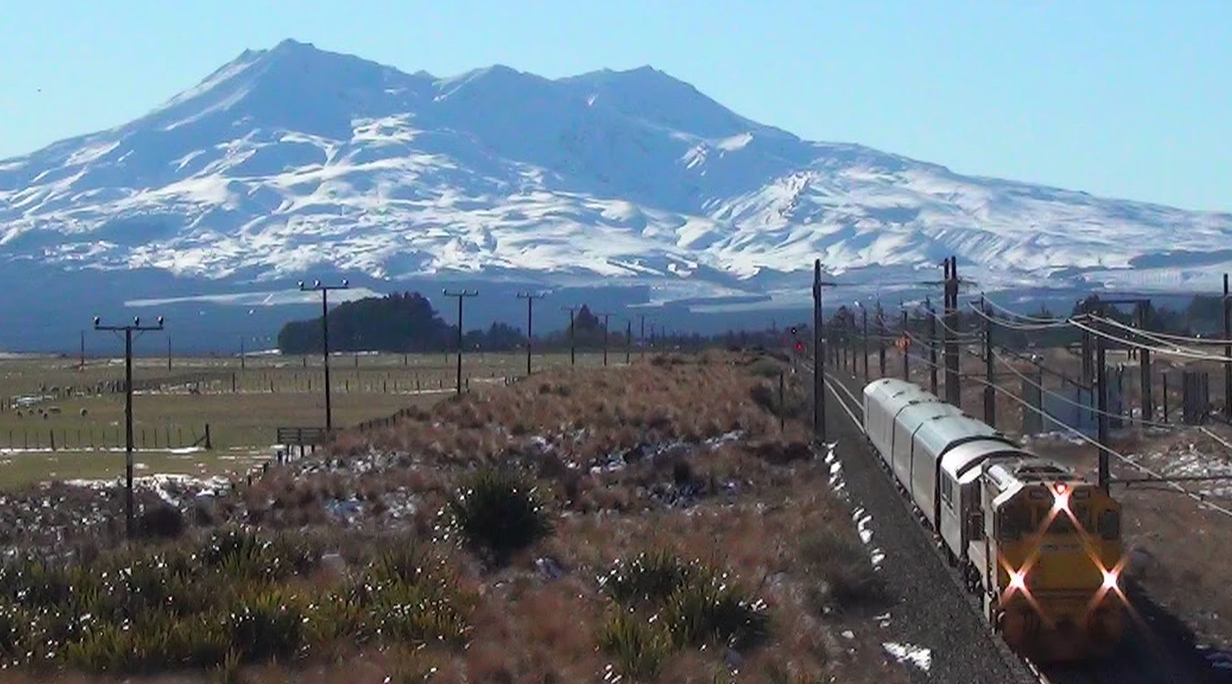 Northern Expoer Train near Mt Ruapehu